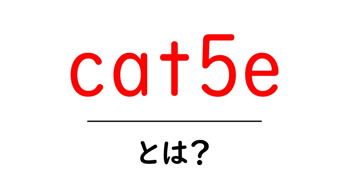 Cat5eとは?ネット回線の基礎知識とその重要性共起語・同意語も併せて解説!