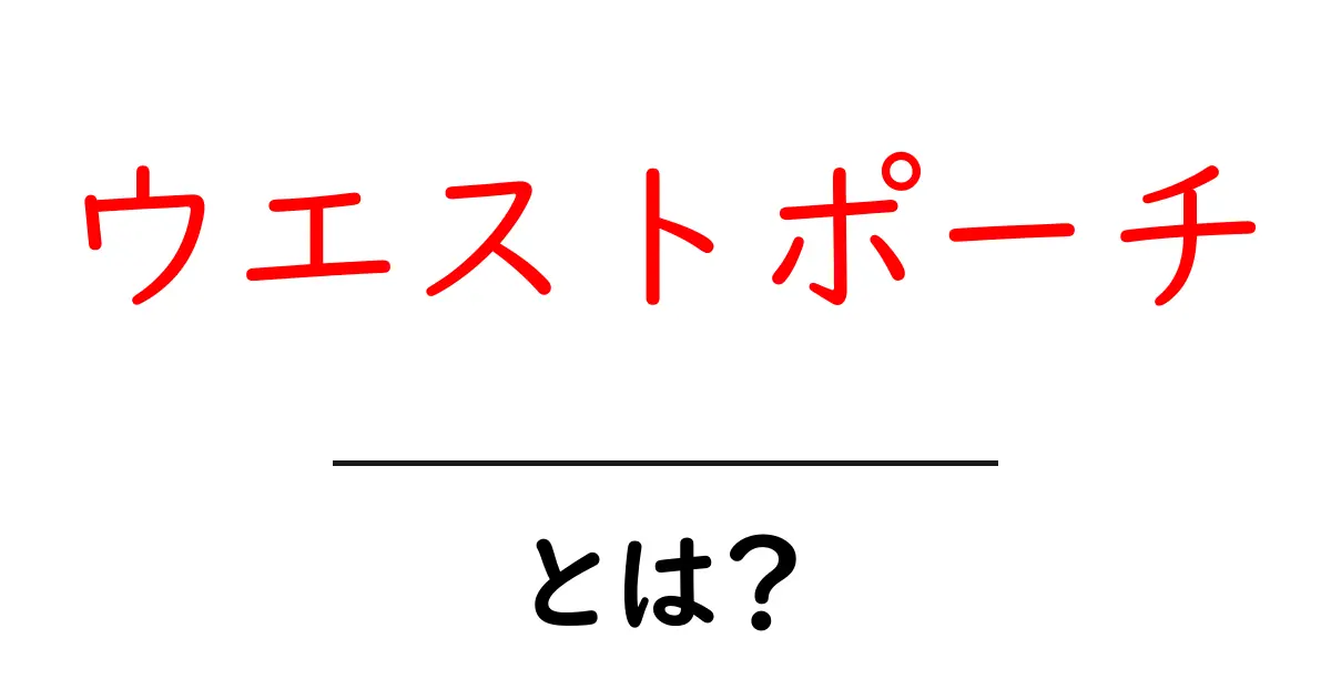 ウエストポーチとは? 便利でスタイリッシュなアイテムの魅力を解説!共起語・同意語も併せて解説!