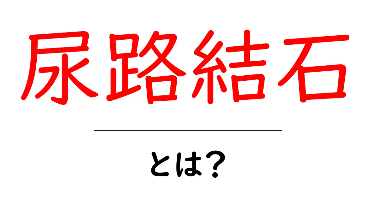 尿路結石とは?症状や原因、予防法をわかりやすく解説!共起語・同意語も併せて解説!