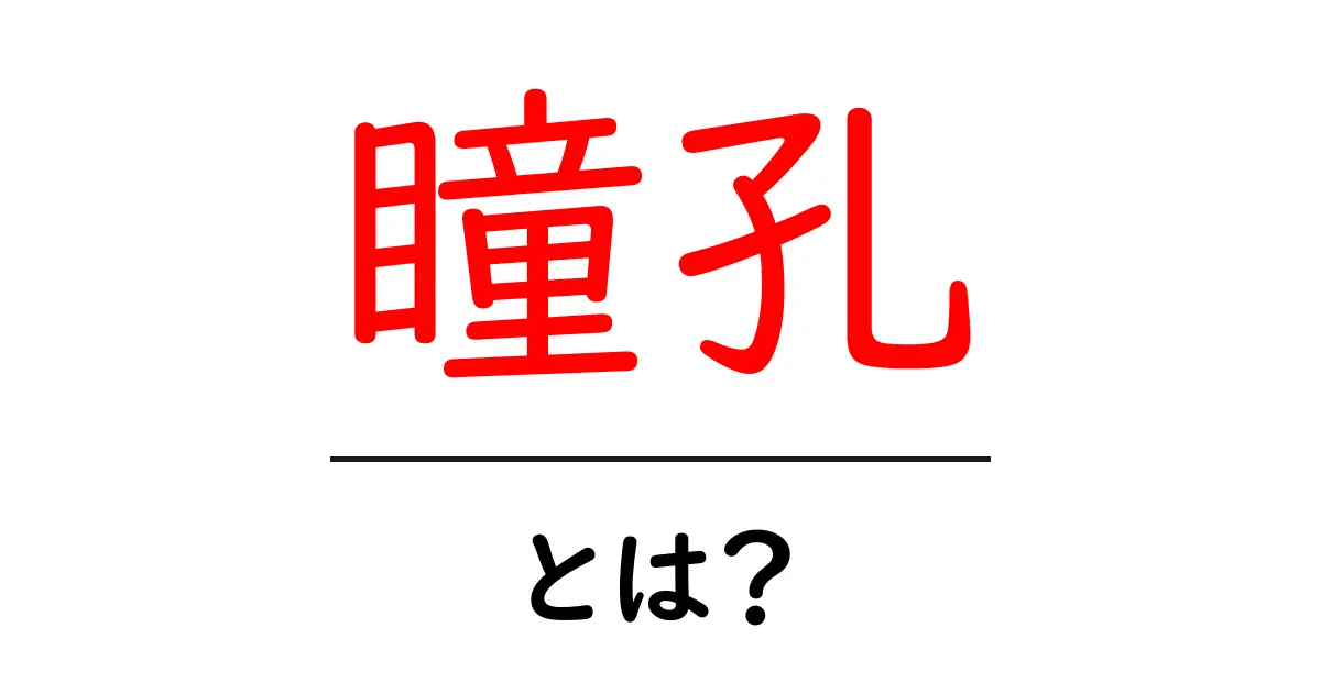 瞳孔とは?目の中の秘密を解説します!共起語・同意語も併せて解説!