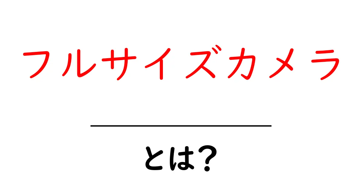 フルサイズカメラとは?初心者でもわかるカメラの基礎知識共起語・同意語も併せて解説!