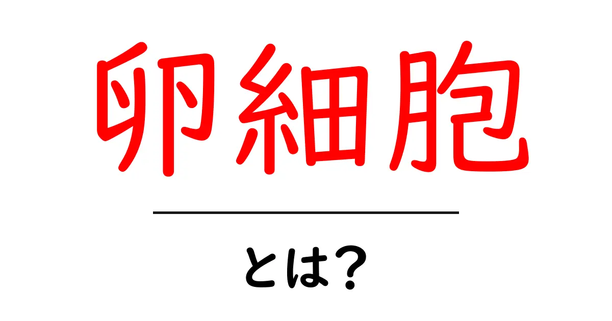 卵細胞とは？その役割と重要性を徹底解説！共起語・同意語も併せて解説！