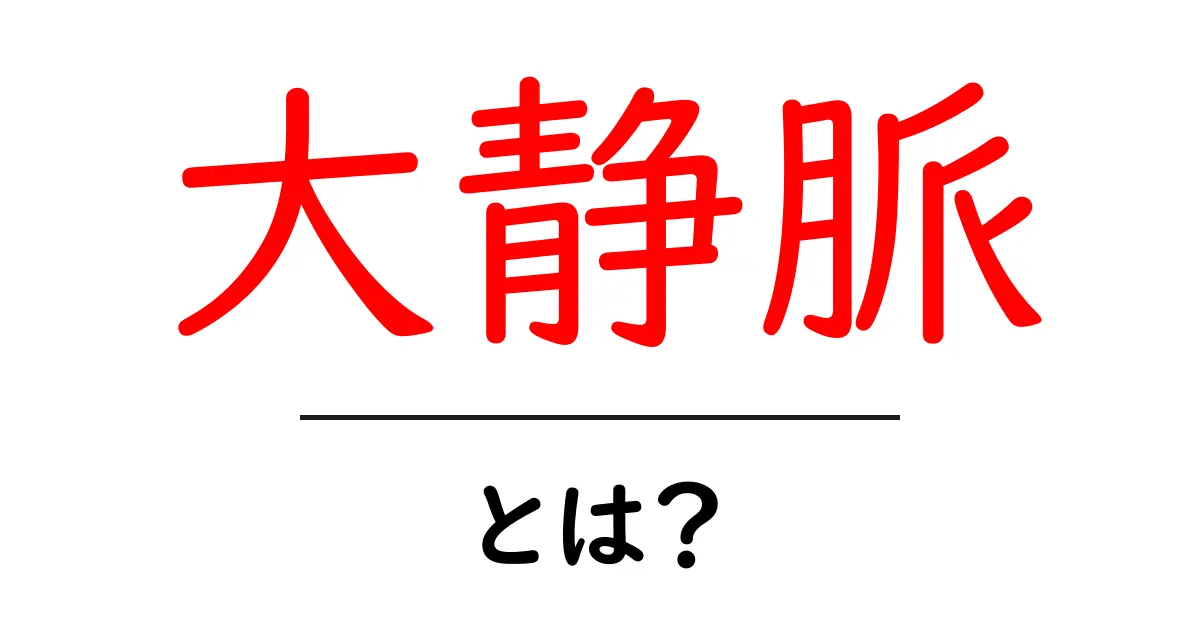 大静脈とは?その役割と重要性を解説します共起語・同意語も併せて解説!