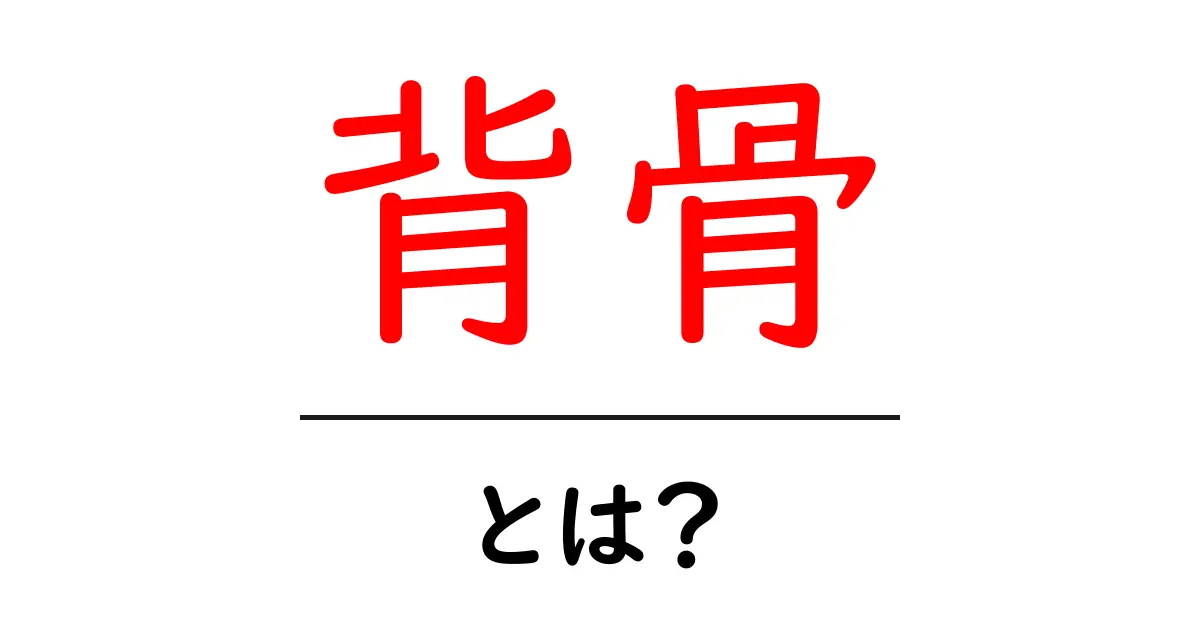 背骨の重要性と健康への影響とは？共起語・同意語も併せて解説！