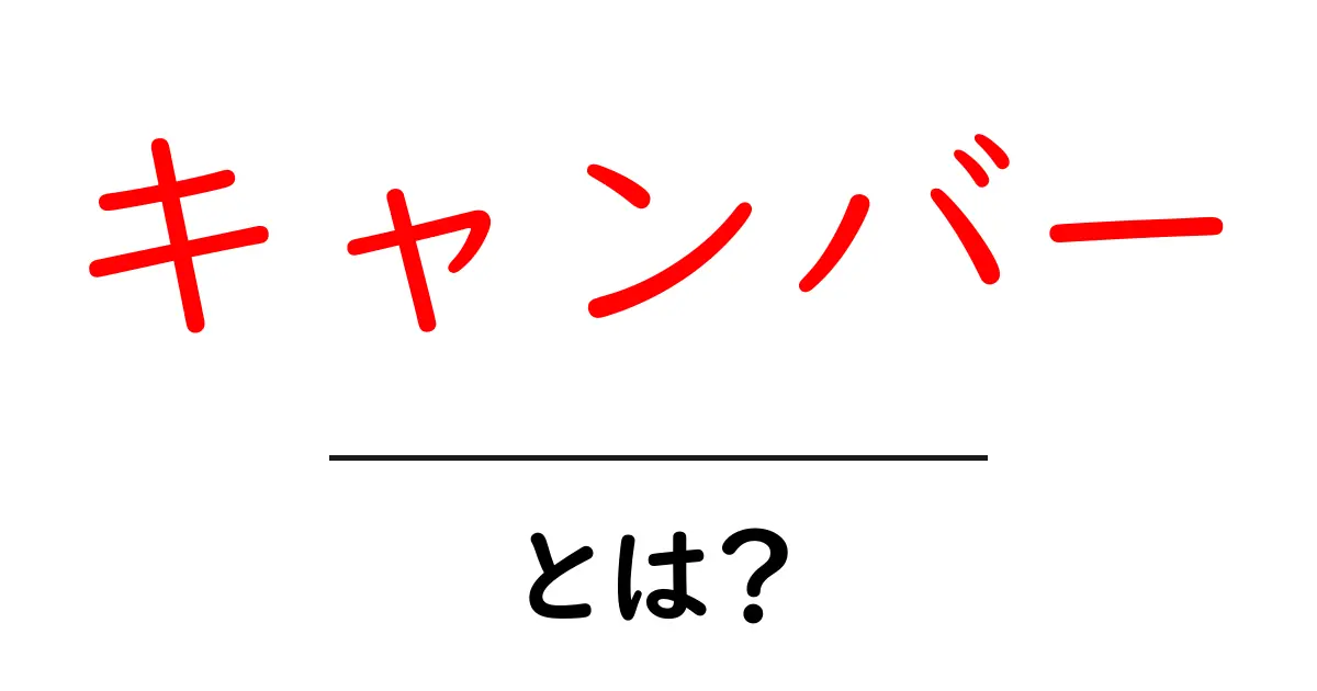 キャンバーとは？その意味と役割をわかりやすく解説！共起語・同意語も併せて解説！