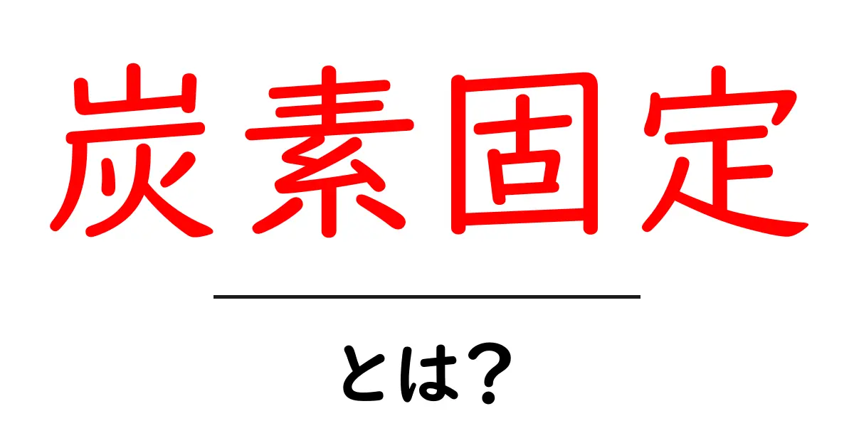 炭素固定とは?地球環境を守るための重要なプロセスを理解しよう!共起語・同意語も併せて解説!