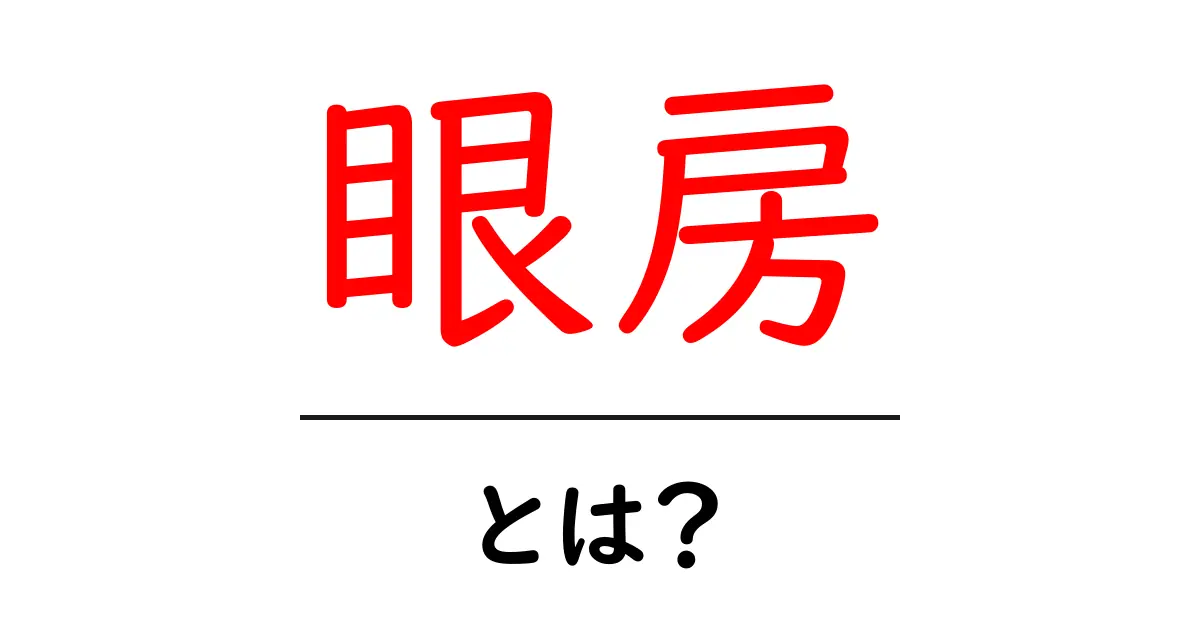 眼房とは？意外と知らない目のしくみ共起語・同意語も併せて解説！