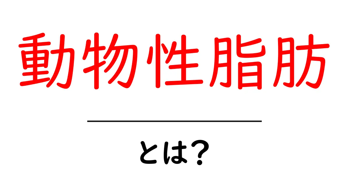 動物性脂肪とは？私たちの健康に与える影響を解説します！共起語・同意語も併せて解説！