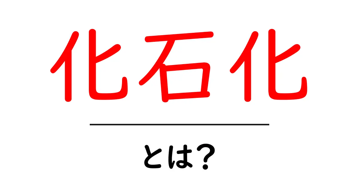 化石化とは？その現象と私たちの生活に与える影響を解説！共起語・同意語も併せて解説！