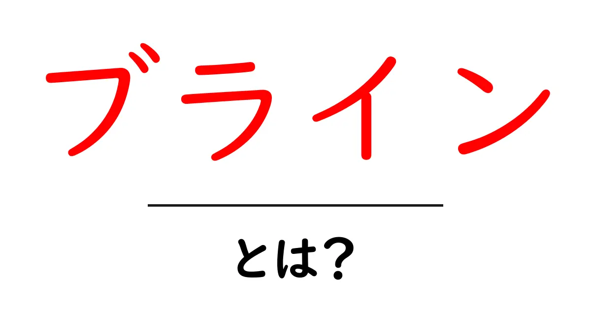 ブラインとは?その意味や使用例を解説します!共起語・同意語も併せて解説!