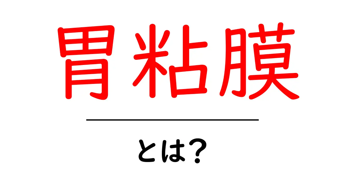 胃粘膜とは?その役割と健康への影響を解説共起語・同意語も併せて解説!