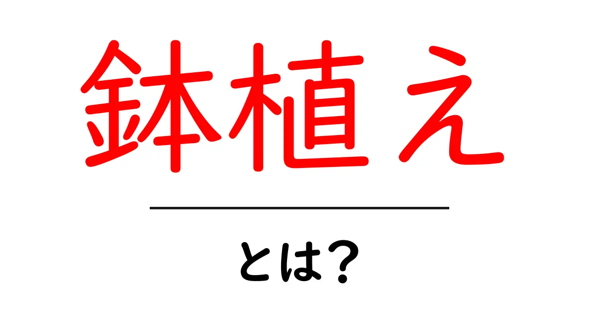 鉢植えとは?初心者でもわかる鉢植えの基本と楽しみ方共起語・同意語も併せて解説!