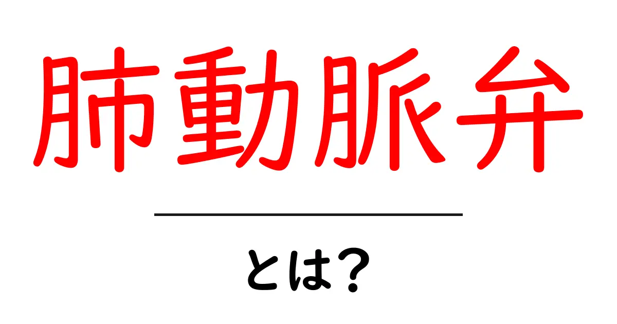 肺動脈弁とは?心臓の大切な役割を解説!共起語・同意語も併せて解説!