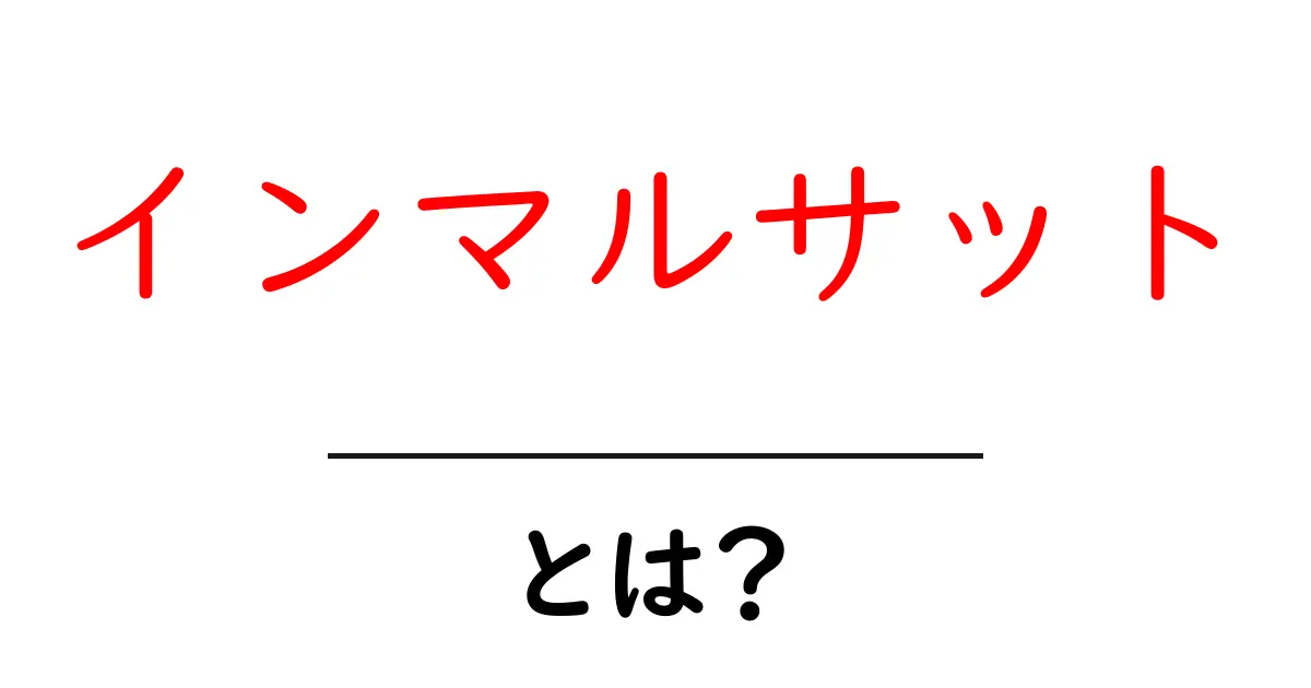 インマルサットとは?通信の革命をもたらす技術を徹底解説共起語・同意語も併せて解説!