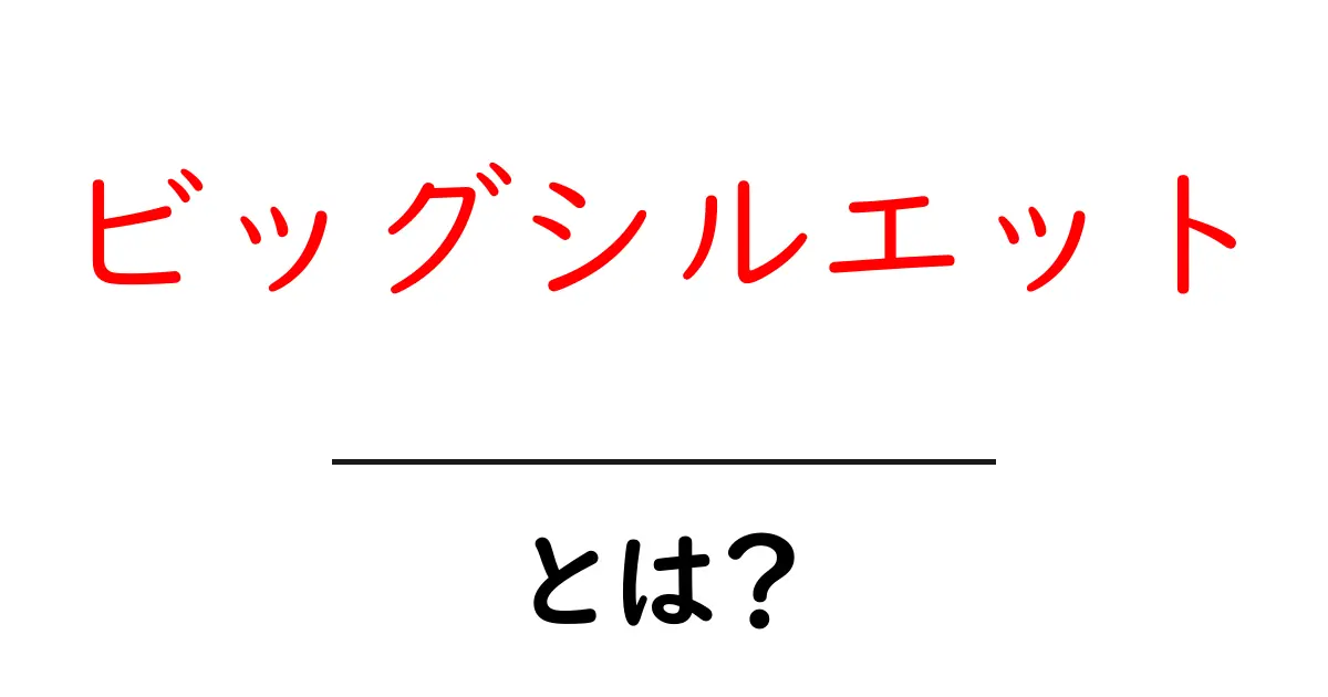 「ビッグシルエット」とは?流行のファッションスタイルを解説!共起語・同意語も併せて解説!
