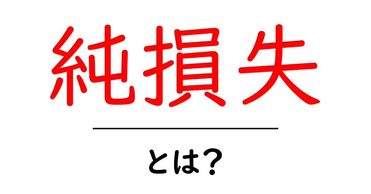 純損失とは?初めてでもわかるお金の計算共起語・同意語も併せて解説!