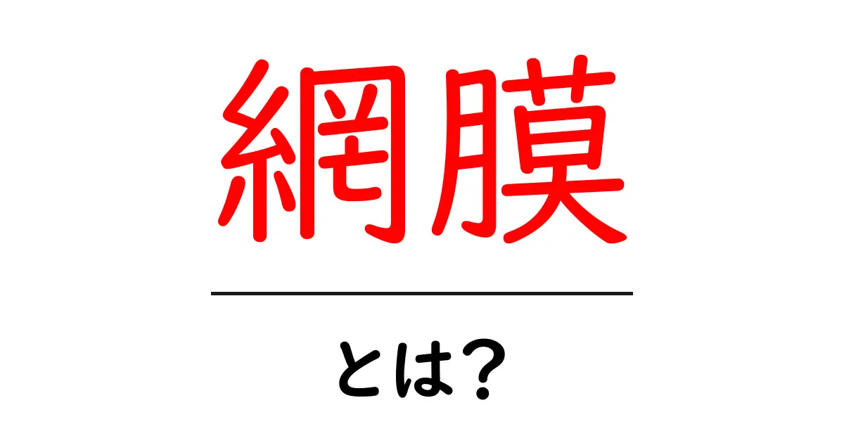 網膜とは?その役割と健康を守るために知っておくべきこと共起語・同意語も併せて解説!