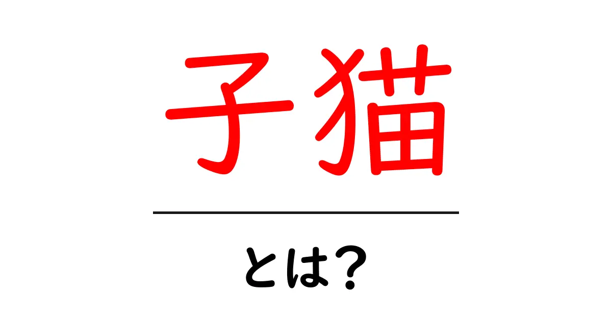 子猫とは？かわいい子猫の魅力と育て方ガイド共起語・同意語も併せて解説！