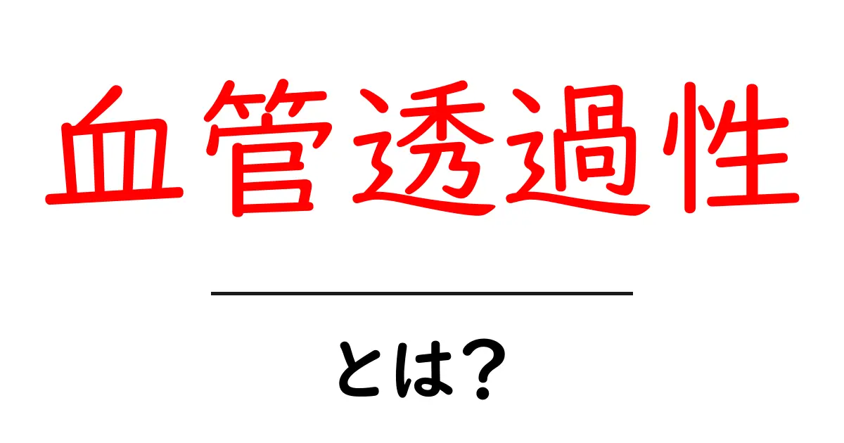 血管透過性とは?健康に関わる重要なメカニズムを解説共起語・同意語も併せて解説!