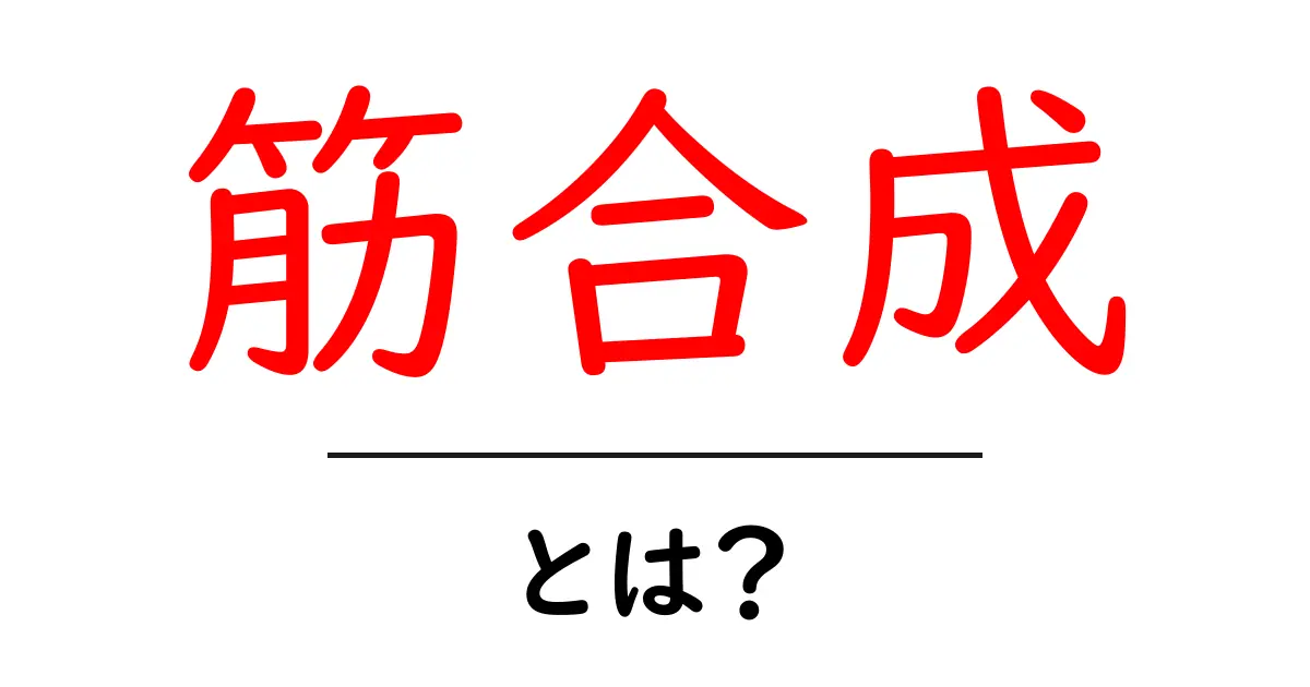 筋合成とは?筋肉を育てるための基本知識を解説します!共起語・同意語も併せて解説!