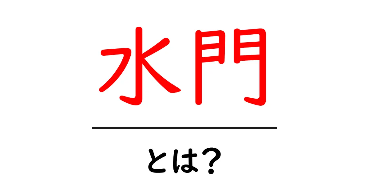 水門とは?その役割と種類をわかりやすく解説共起語・同意語も併せて解説!