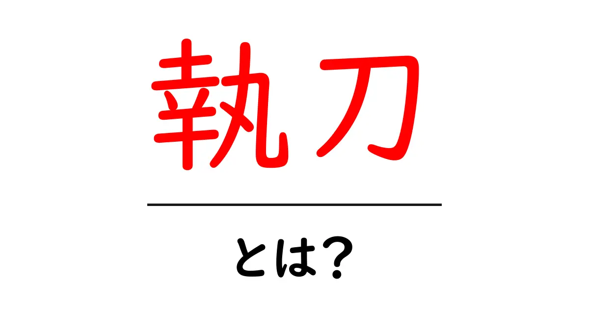 執刀・とは?手術におけるその重要性と方法を解説共起語・同意語も併せて解説!