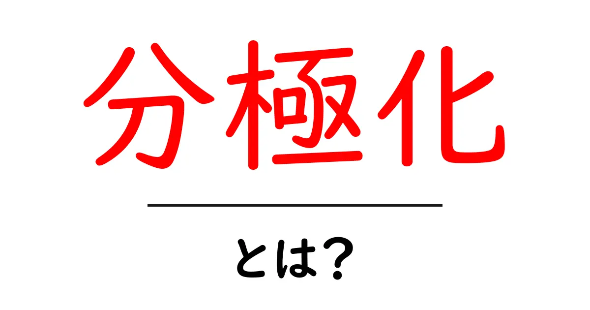 分極化とは？社会にどう影響するのかを解説共起語・同意語も併せて解説！