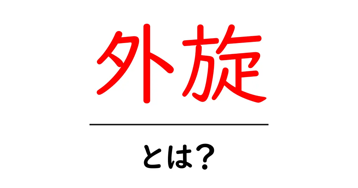 外旋って何?理解するための簡単ガイド共起語・同意語も併せて解説!
