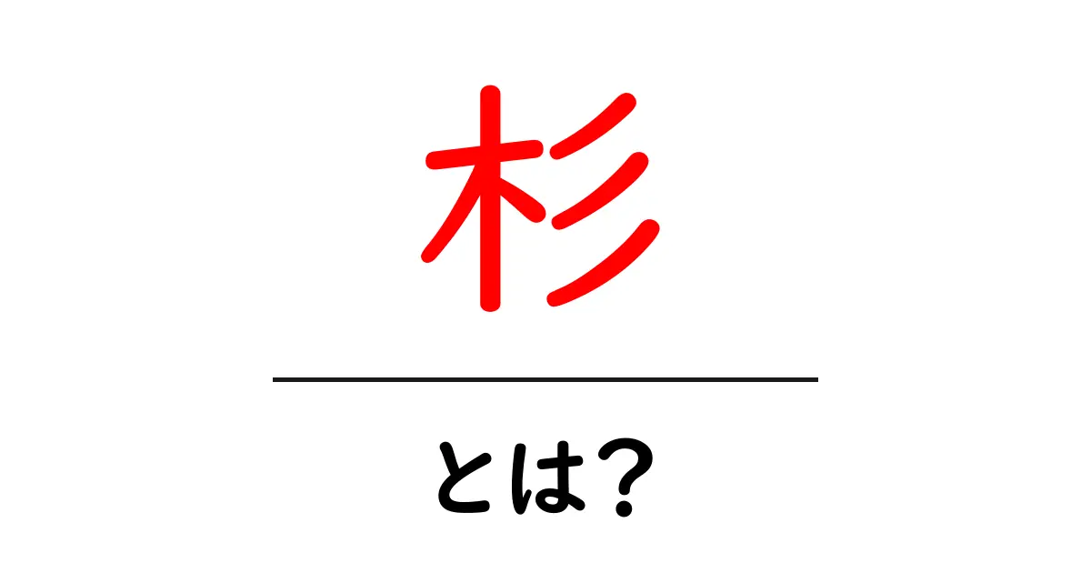 杉ってどんな木?特徴や活用法をわかりやすく解説!共起語・同意語も併せて解説!