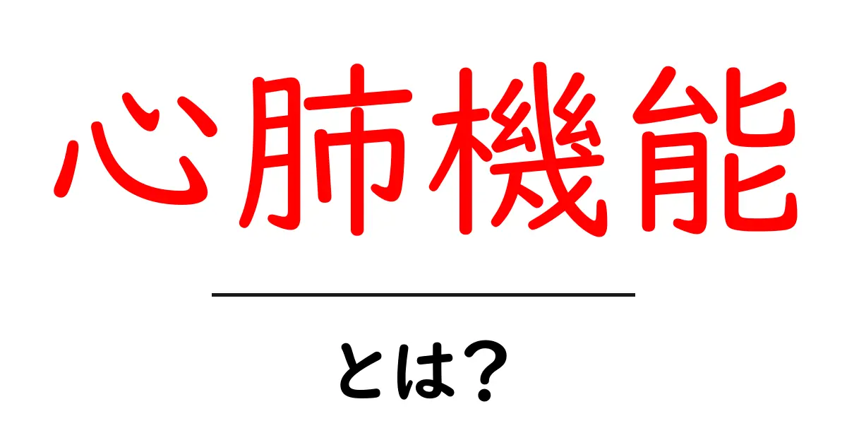 心肺機能とは?健康な体を維持するための重要な指標を解説共起語・同意語も併せて解説!