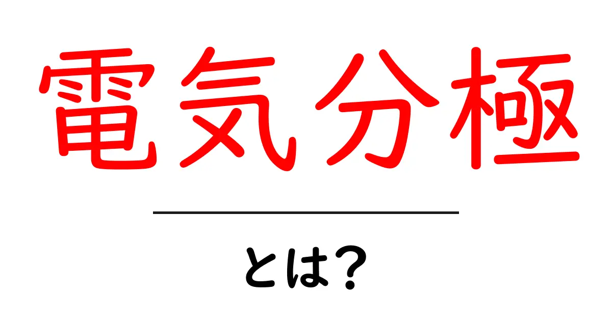 電気分極とは？中学生でもわかる基本の解説共起語・同意語も併せて解説！