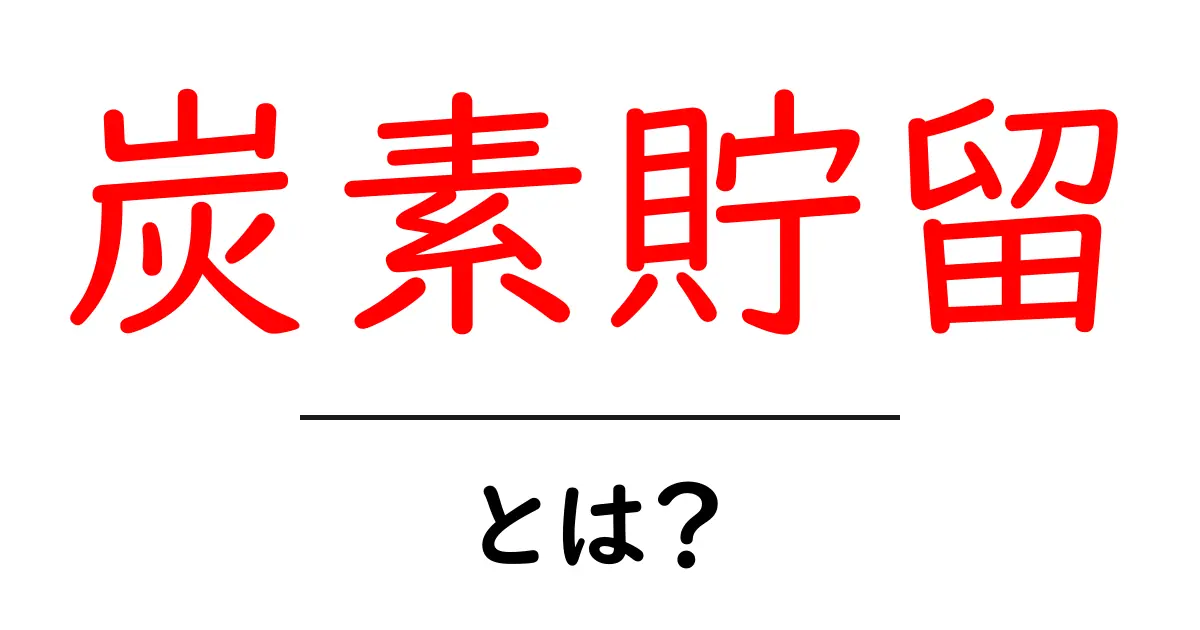 炭素貯留とは?私たちが知っておくべき重要な技術共起語・同意語も併せて解説!