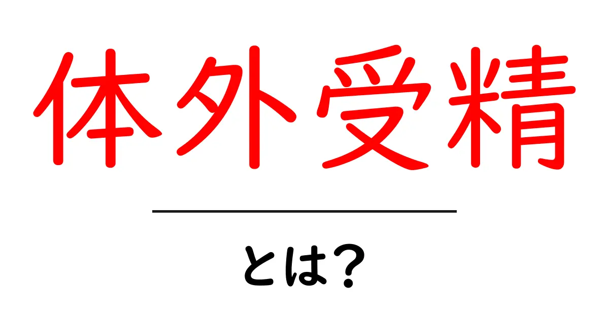 体外受精とは?その仕組みと成功の秘訣をわかりやすく解説!共起語・同意語も併せて解説!