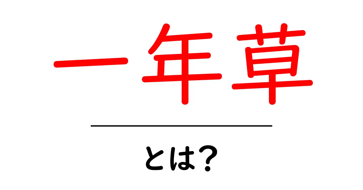一年草とは?初心者でもわかる花の基本知識共起語・同意語も併せて解説!