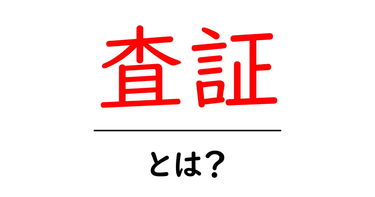 査証とは?知っておきたい基礎知識と重要性共起語・同意語も併せて解説!