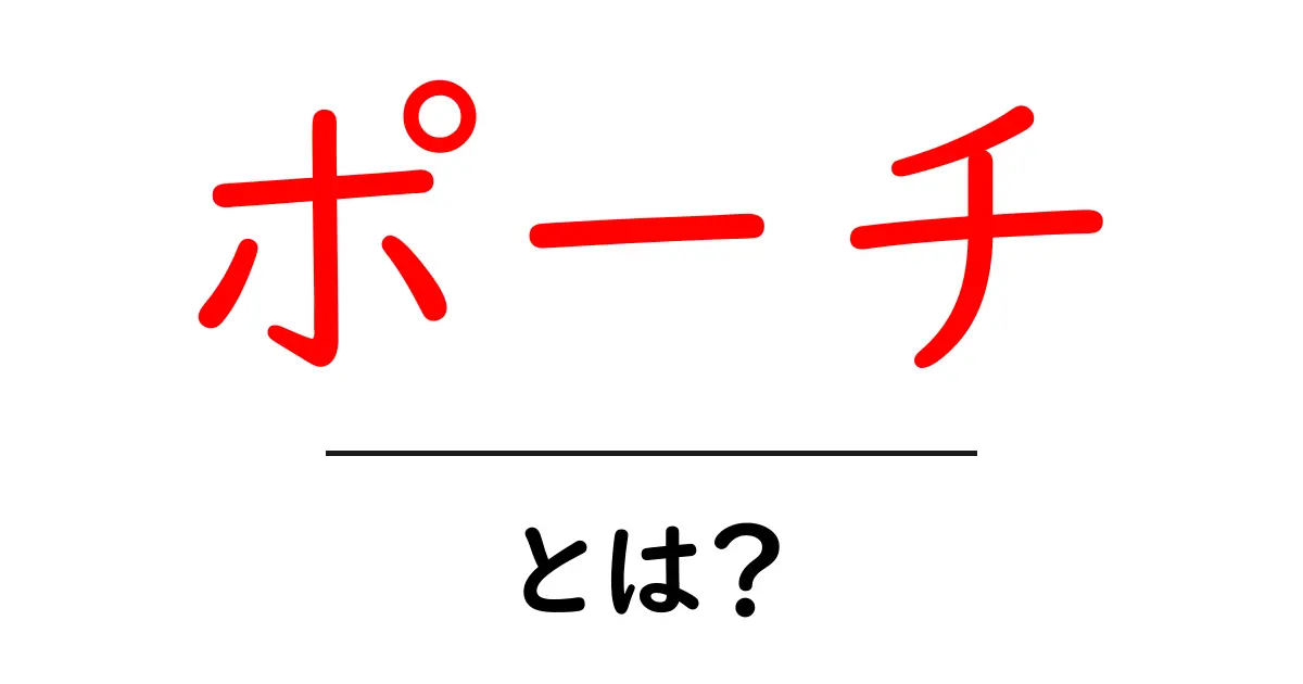ポーチとは?使い方や種類を徹底解説!共起語・同意語も併せて解説!