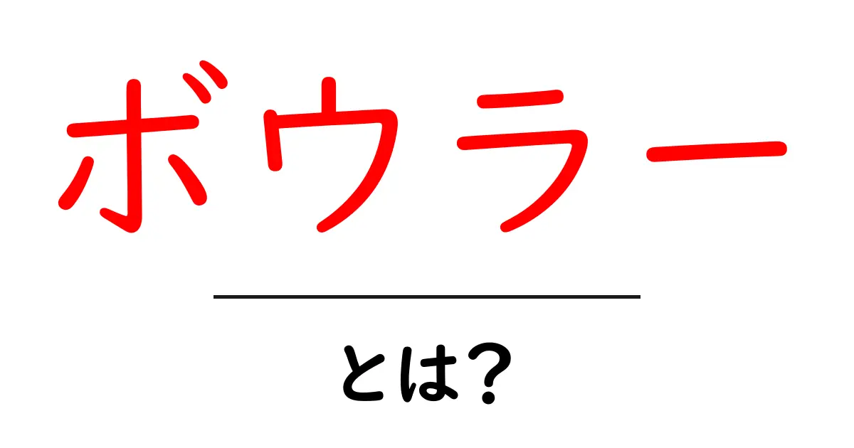 ボウラーとは?初心者でもわかる!楽しさや魅力を解説共起語・同意語も併せて解説!