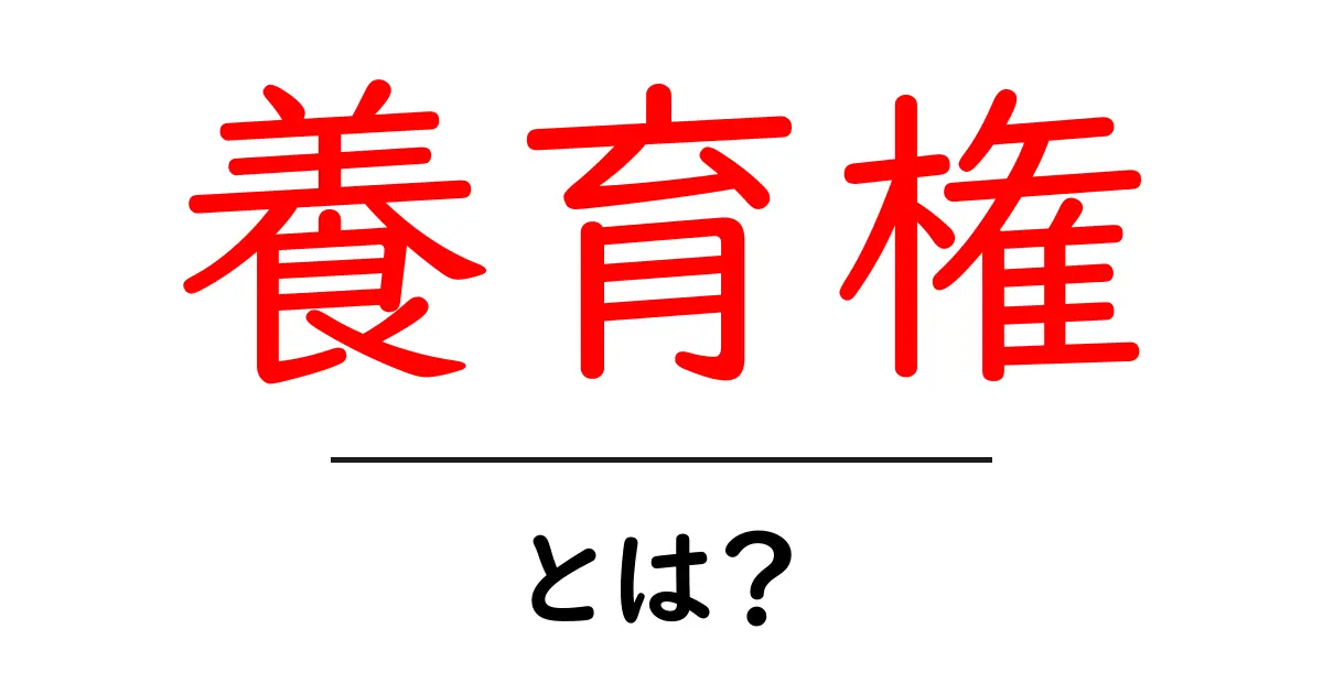 養育権とは?子どもの未来を守るために知っておきたいこと共起語・同意語も併せて解説!