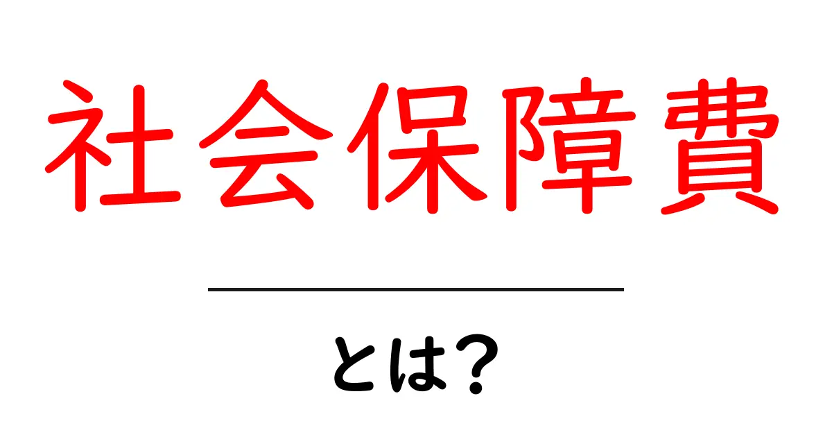 社会保障費とは？あなたの生活にどのように影響しているのかを解説！共起語・同意語も併せて解説！