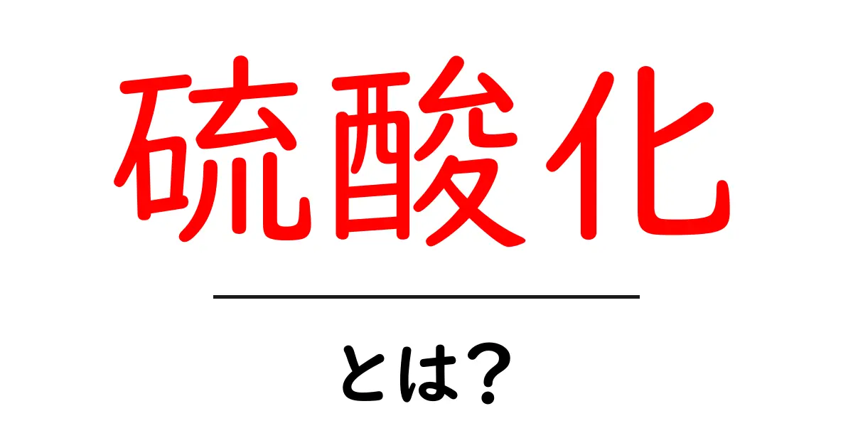 硫酸化とは?その意味と日常生活への影響を解説!共起語・同意語も併せて解説!
