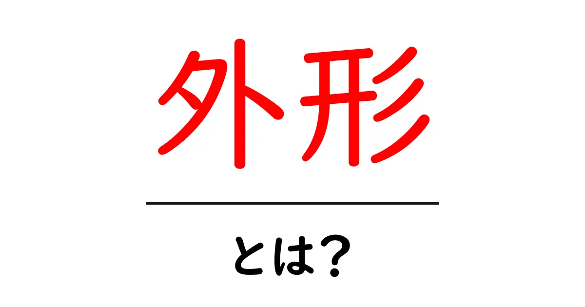 外形とは?知っておきたい基本のキーワード解説共起語・同意語も併せて解説!