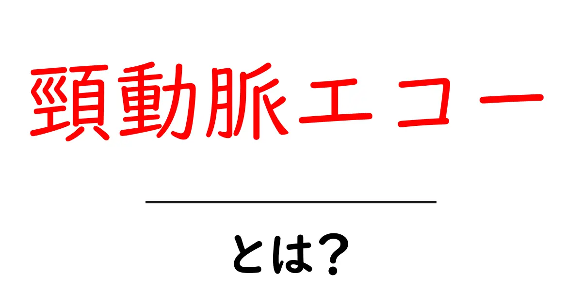 頸動脈エコーとは?健康チェックに役立つ検査のすべてを解説共起語・同意語も併せて解説!