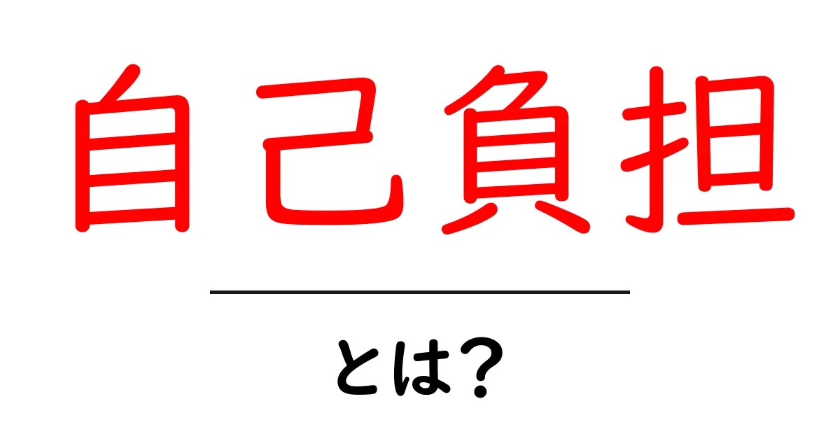 自己負担とは?知っておくべき基本とその重要性共起語・同意語も併せて解説!
