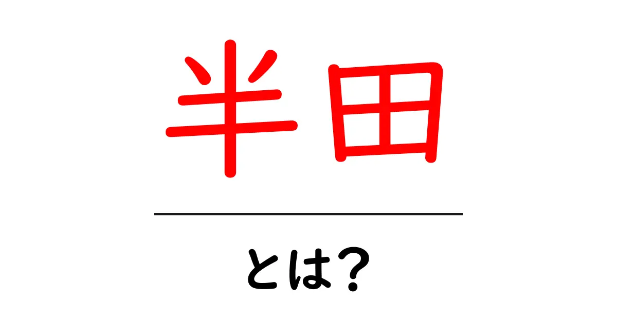 半田とは?その意味や用途をわかりやすく解説共起語・同意語も併せて解説!