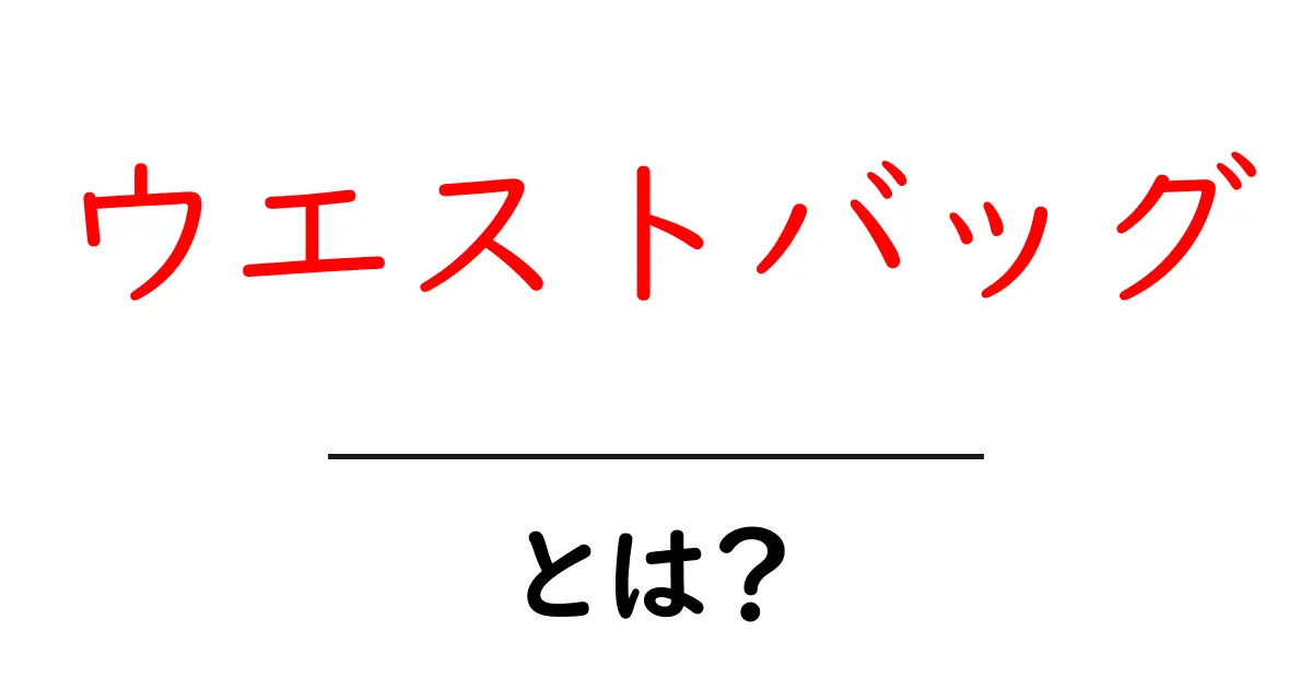 ウエストバッグとは?便利でおしゃれなアイテムの魅力共起語・同意語も併せて解説!