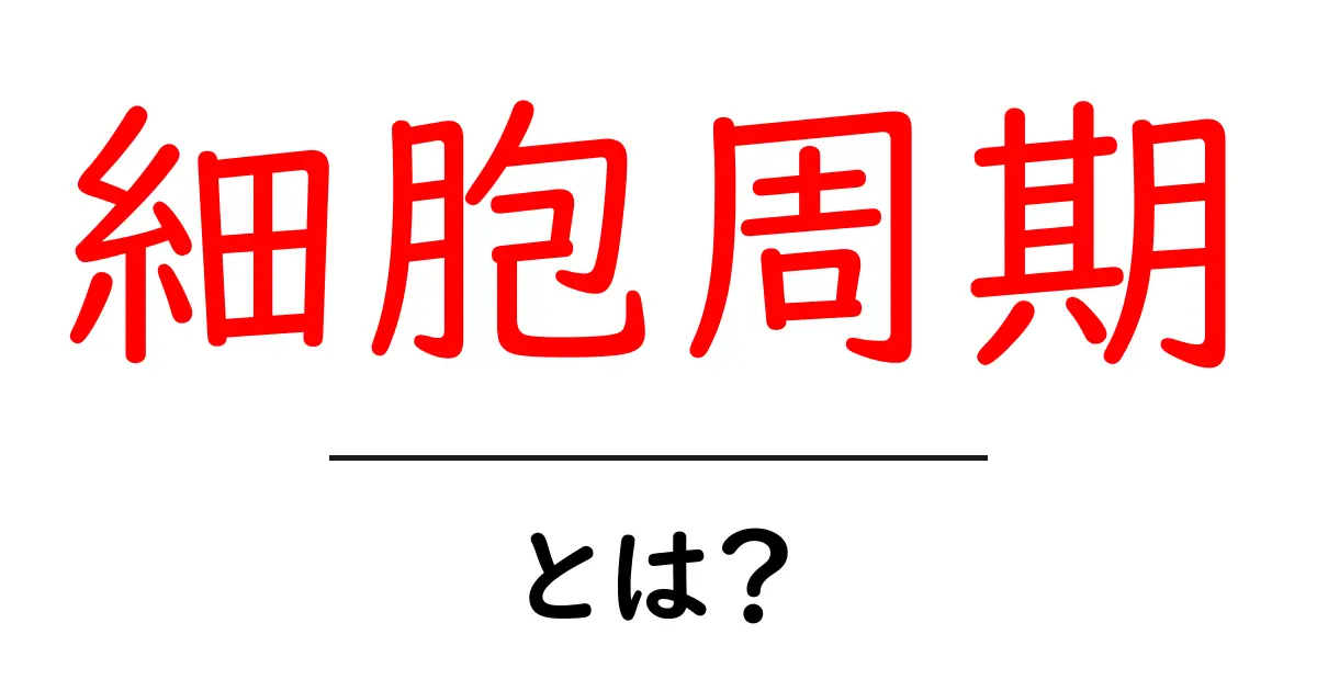 細胞周期とは?細胞が生まれてから分裂するまでの流れを解説!共起語・同意語も併せて解説!