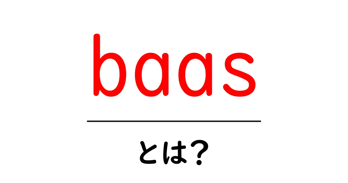 BaaS(Backend as a Service)とは?初心者でもわかる解説共起語・同意語も併せて解説!