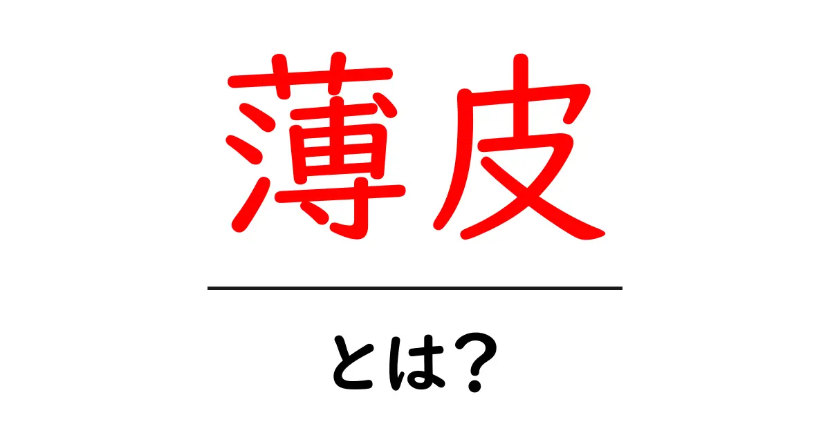 薄皮って何？その意味と使い方をわかりやすく解説共起語・同意語も併せて解説！