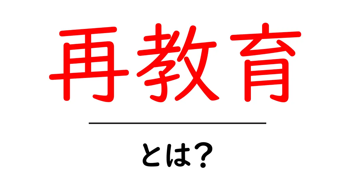 再教育(さいきょういく)とは?その必要性や効果について説明します!共起語・同意語も併せて解説!