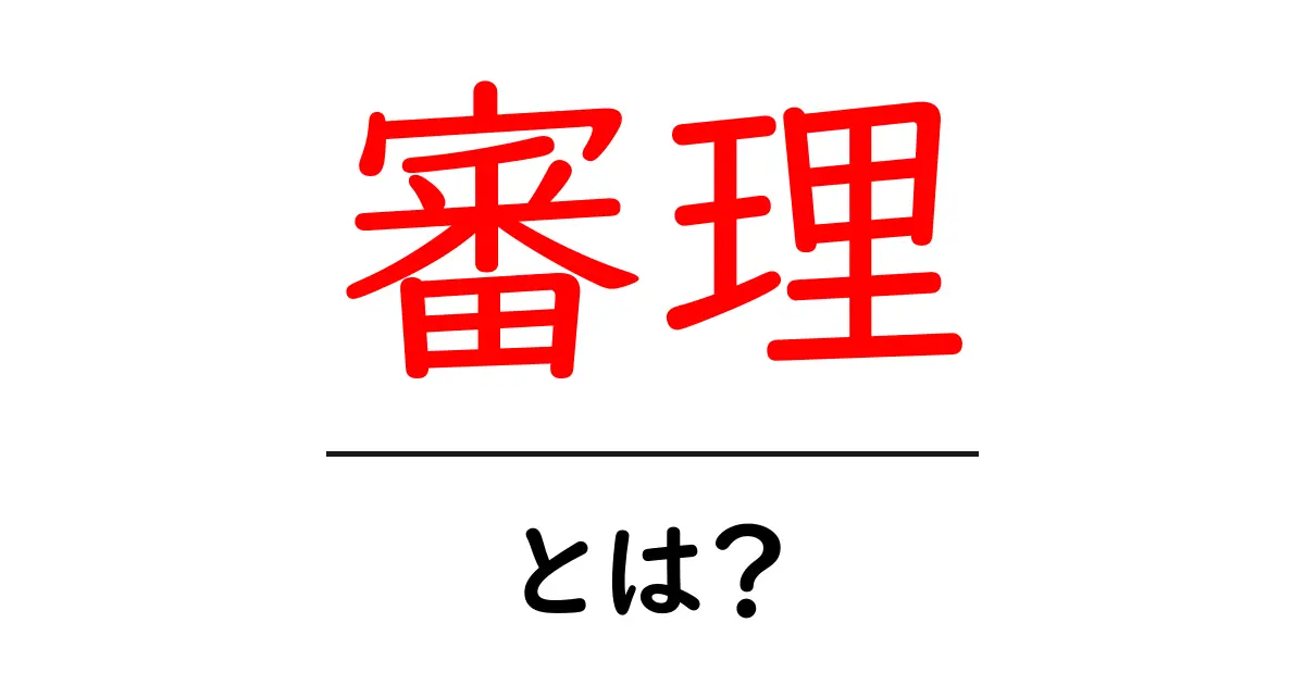 審理とは？初心者でもわかる法的な手続きの基本共起語・同意語も併せて解説！